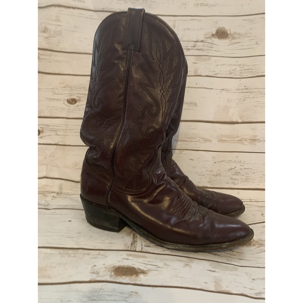 Dan Post Men's Cordovan 10  D‎ Leather Country/Western Boots #16773